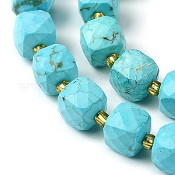 Synthetic Blue Turquoise Beads Strands&nbsp;G-Q010-A13-01