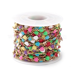 304 Stainless Steel Enamel Link Chains&nbsp;CHS-P016-25G