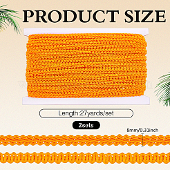2Bags Polyester Lace Trim&nbsp;OCOR-ME0001-84D