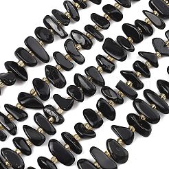 Natural Black Onyx(Dyed & Heated) Beads Strands&nbsp;G-F821-A03-01