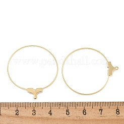 Brass Hoop Earring Findings&nbsp;KK-H503-30G
