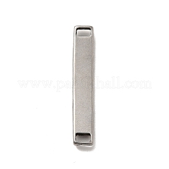 変色しにくい304ステンレススチールコネクタチャーム  カメとの長方形のリンク  ステンレス鋼色  30x5.5x2.5mm  穴：3.5x2mm&nbsp;STAS-I694-36P