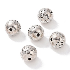 チベット風合金ビーズ  ラウンド  アンティークシルバー  9mm  穴：1.4mm  約454個/1000g&nbsp;FIND-H038-12AS
