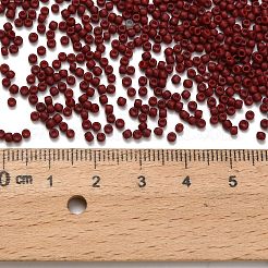 トーホー 11/0ラウンドビーズ  日本製シードビーズ  (2609f) 半艶出しダークレッド  2.2mm  穴：0.8mm  約5555個/50g&nbsp;SEED-XTR11-2609F