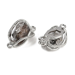 Natural Quartz Connector Charms&nbsp;G-C172-05P