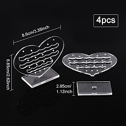 Acrylic Earring Display Frame&nbsp;EDIS-WH0006-10