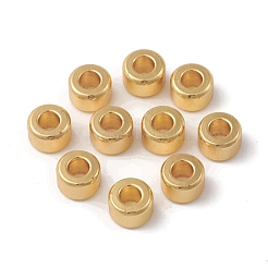 ラックメッキ真鍮製ビーズ  コラム  カドミウムフリー＆鉛フリー  長持ちメッキ  18KGP本金メッキ  6x4mm  穴：3mm&nbsp;LS-KK-G452-28G