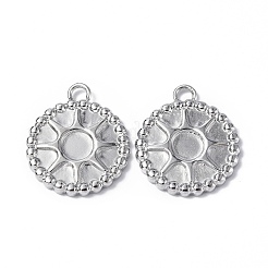 Tarnish Resistant 304 Stainless Steel Pendant Cabochon Setting&nbsp;STAS-C066-03P