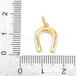 Brass Micro Pave Cubic Zirconia Pendants&nbsp;KK-H273-40G-01