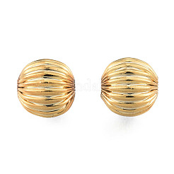 Brass Grooved Beads&nbsp;LS-KK-N259-27A