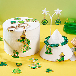 30Pcs 15 Styles Saint Patrick's Day Alloy Enamel Pendants&nbsp;ENAM-TA0001-96
