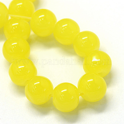 Baking Paint Imitation Jade Glass Round Bead Strands&nbsp;X-DGLA-Q021-10mm-24