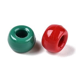 不透明なプラスチックビーズ  ジャマイカ風ビーズ  バレル  ミックスカラー  9x6mm  穴：3.8mm  約1950個/500g&nbsp;KY-T025-01-M01