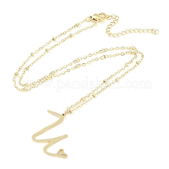 304 Stainless Steel Pendant Necklaces&nbsp;LS-NJEW-H029-02G-U