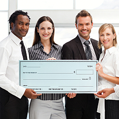 Plastic Big Blank Check Wall Decor with Stickers&nbsp;AJEW-WH0077-229