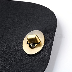 合金ツイストハスプ  PUレザーと  バッグ交換用アクセサリー  ブラック  23.1x13.5x0.15cm  穴：36x26mm&nbsp;FIND-WH0069-96A