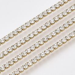 304 Stainless Steel Rhinestone Strass Chains&nbsp;STAS-T055-12G