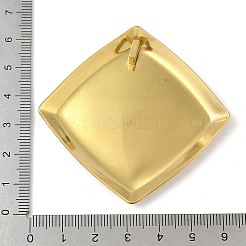 304ステンレススチール製ビッグペンダント  菱形チャーム  イオンプレーティング（ip）  18KGP本金メッキ  61x61x6mm  穴：5.5x3mm&nbsp;STAS-D376-17G