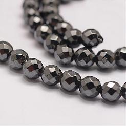 Grade AA Magnetic Synthetic Hematite Bead Strands&nbsp;G-P258-10-6mm