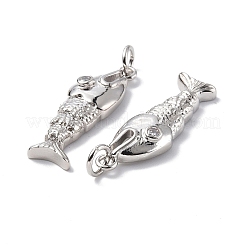 Rack Plating Brass Micro Pave Cubic Zirconia Pendants&nbsp;KK-F845-16P
