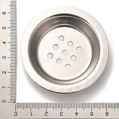 合金キャンドル蓋2個  フラットラウンド  プラチナ  5.8x1cm  穴：3.5mm&nbsp;FIND-G071-01P