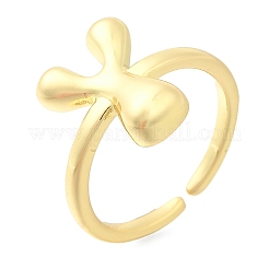 Rack Plating Brass Open Cuff Rings&nbsp;RJEW-S394-01G-Y