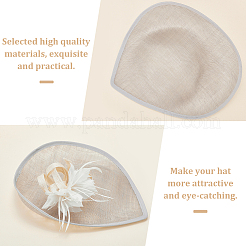 リネンミニハットファシネーターベース  DIY 工芸品のヘアアクセサリーの装飾  ゲインボロ  310x290x46mm&nbsp;AJEW-WH0561-32D