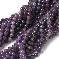 Natural Amethyst Beads Strands&nbsp;X-G-M445-8MM-01B