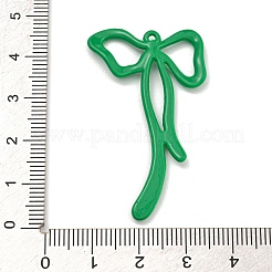 合金ペンダント  スプレー塗装  ちょう結びのチャーム  シーグリーン  45x26x3mm  穴：1.2mm&nbsp;FIND-M037-02K