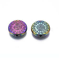 Rack Plating Rainbow Color Alloy Beads&nbsp;PALLOY-S180-362