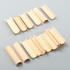 パイン材の木製ホルダー  半円形の凹状の溝付き木片  5x1.5x0.7~0.75cm&nbsp;DIY-WH0410-03A