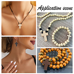 DIY Wood Round & Cross Beads Bracelets Making Kits&nbsp;DIY-HY0002-24