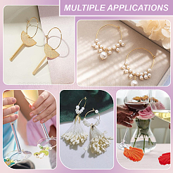 54Pcs 7 Styles Brass Hoop Earring Findings&nbsp;KK-BC0013-33G