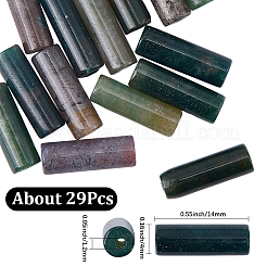 1 Strand Column Natural Indian Agate Beads Strands&nbsp;G-SC0003-80