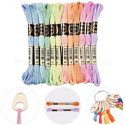 12 Skeins 6-Ply Polyester Embroidery Floss&nbsp;OCOR-CY0002-75