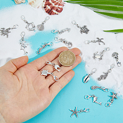 80Pcs 20 Styles Ocean Alloy Pendant Decorations&nbsp;HJEW-FH00318
