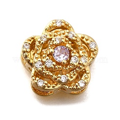 Brass Pave Cubic Zirconia Multi-strand Links&nbsp;KK-F913-10G