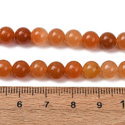 Natural Red Aventurine Bead Strands&nbsp;G-P257-02-6mm