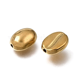 304ステンレススチールビーズ  コーヒー豆  ゴールドカラー  9.5x7x4.5mm  穴：1.2mm&nbsp;SA-CBAE88B-01G-D
