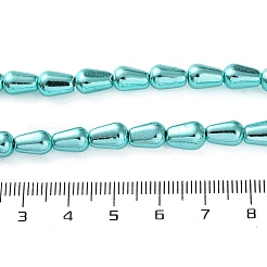 電気めっき合成非磁性ヘマタイト ビーズ 連売り  ティアドロップ  ミックスカラー  8~9x5~6mm  穴：1~1.2mm  約48個/連  15.75~15.91（40~40.4センチメートル）&nbsp;G-C248-H01-6x12mm