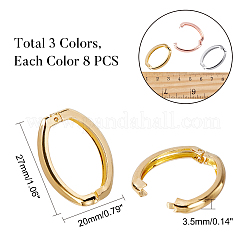 Brass Twister Clasps&nbsp;KK-FH0001-36