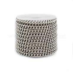 Tarnish Resistant 201 Stainless Steel Cuban Link Chains&nbsp;CHS-L020-008P
