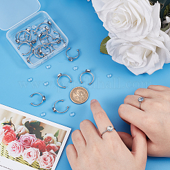 DIY Half Round Blank Dome Ring Making Kit&nbsp;DIY-UN0004-02