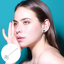6Pairs 925 Sterling Silver Post Stud Earring Settings&nbsp;STER-UN0001-31