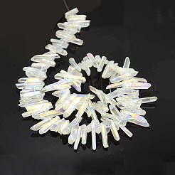 Natural Electroplated Quartz Crystal Beads Strands&nbsp;G-F212-01