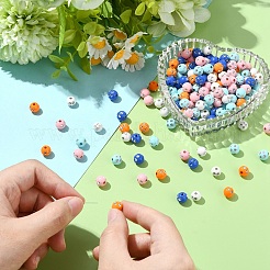 150Pcs Opaque Acrylic Beads&nbsp;MACR-YW0004-21A