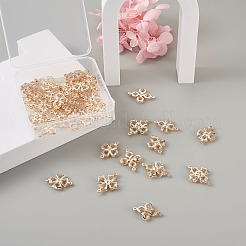 合金クリスタルラインストーンリンクコネクター  混合図形  ライトゴールド  31x23mm  穴：1.5~2mm  60個/箱&nbsp;PALLOY-TA0002-25LG