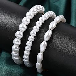 Plastic Pearl Beaded Bracelets for Women&nbsp;BJEW-L716-02G