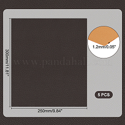 長方形のpuレザー生地  ソファ/シートパッチ用  ココナッツブラウン  30x25x0.12cm&nbsp;DIY-WH0349-324B