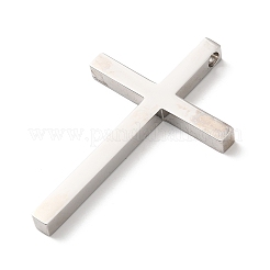 304ステンレススチール製ビッグペンダント  クロスチャーム  ステンレス鋼色  74x47x6mm  穴：4mm&nbsp;SA-CBA2A5E-06P